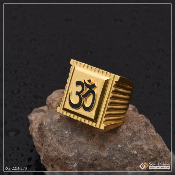 Om Gold Ring – Stones of Transformation